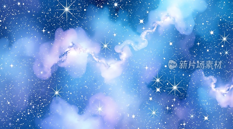 璀璨星空下的梦幻云海