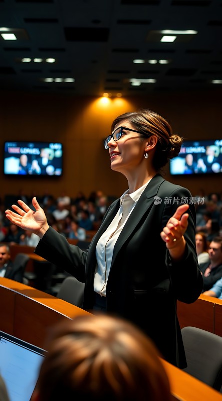 商务女性自信演讲