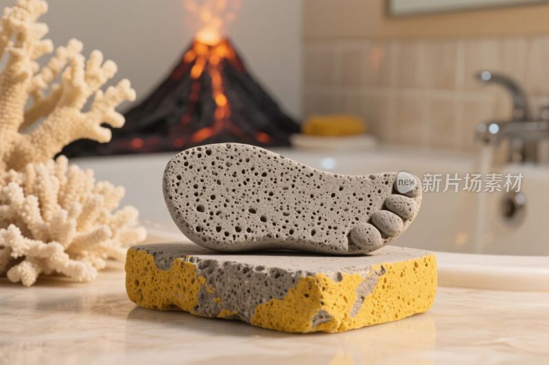 创意石制足形摆件