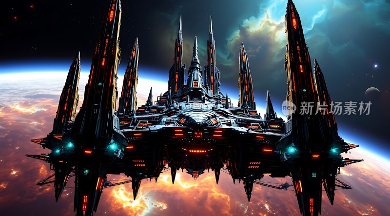 星际巨舰翱翔宇宙