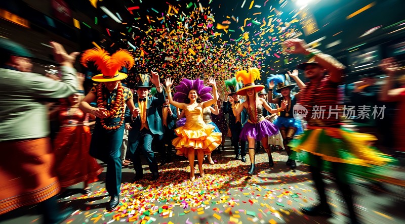 狂欢节上的欢乐瞬间