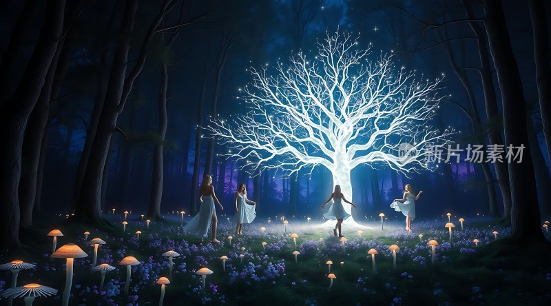 夜幕下的精灵之舞