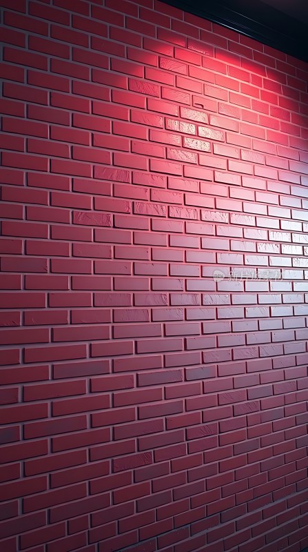 红色砖墙光影交错展现独特魅力