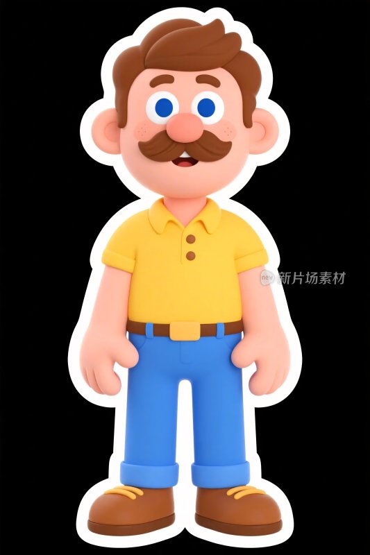 卡通男性角色插画