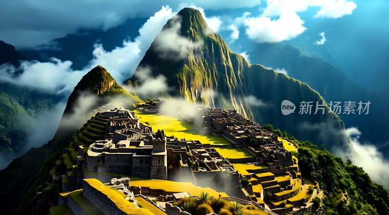 云雾缭绕的山巅秘境