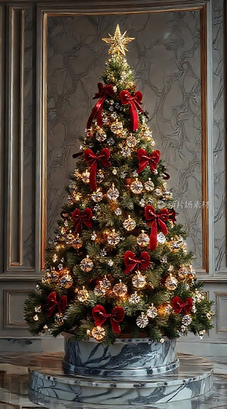 豪华圣诞树装饰