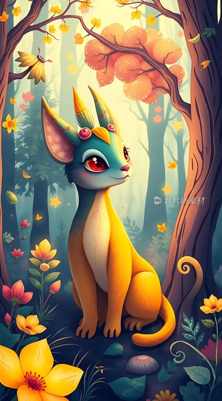 森林精灵与自然和谐共处