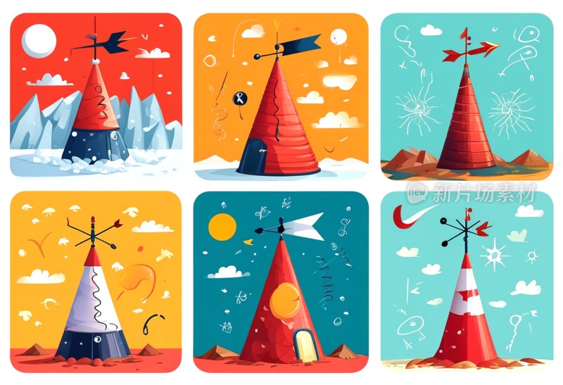 风向标图标设计