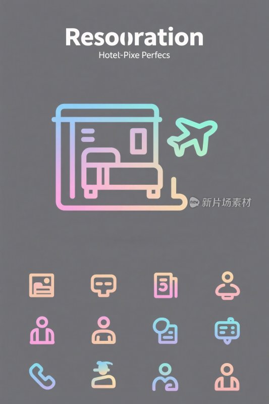 旅游资源图标集合