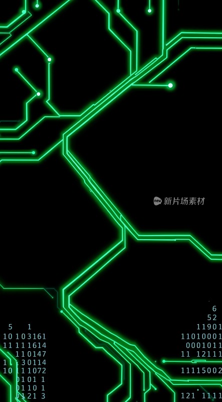 绿色电路板数字科技感背景