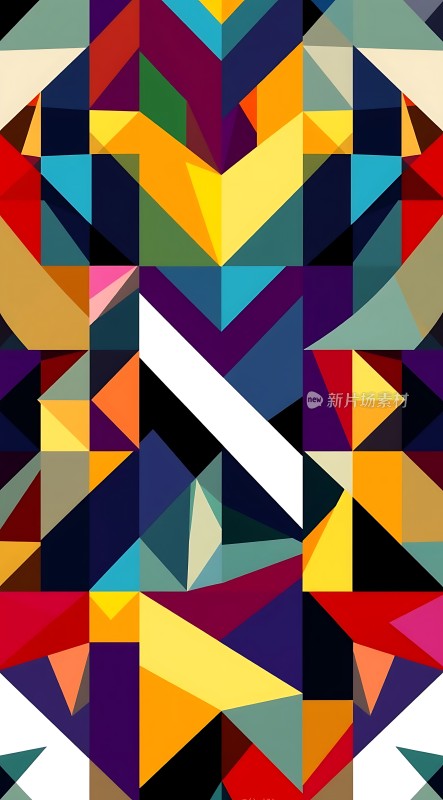 多彩几何艺术图案