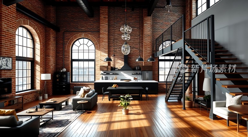 工业风大宅红砖绿植温馨家