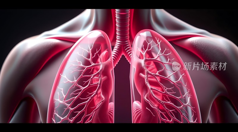 肺部呼吸系统解剖图