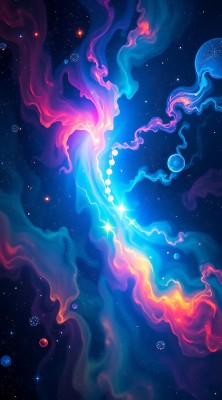 宇宙奇观星云与行星的神秘之旅