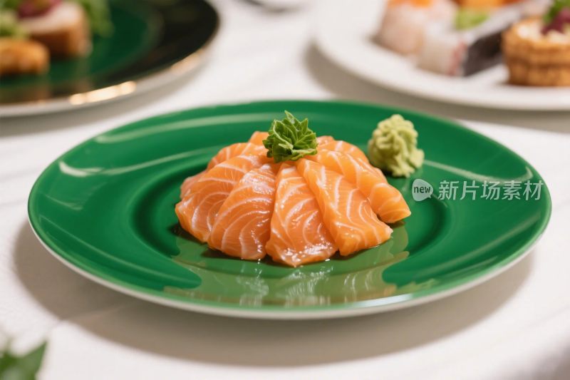 三文鱼寿司美食展示