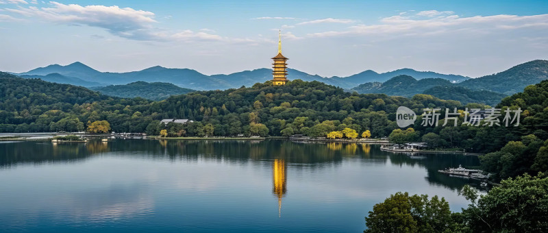 杭州西湖断桥残雪冬季旅游风景名胜图