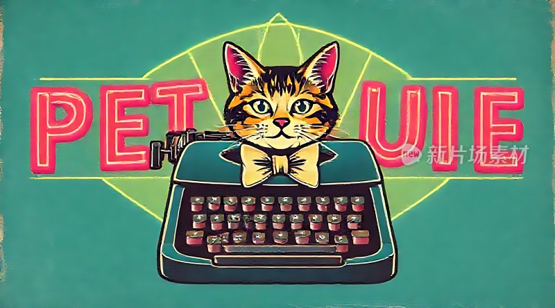 宠物猫咪与打字机