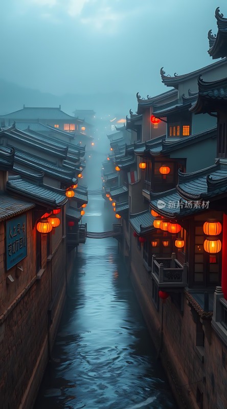 古巷红灯映水乡