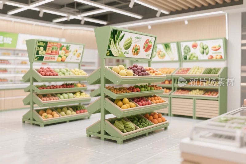 超市生鲜陈列场景