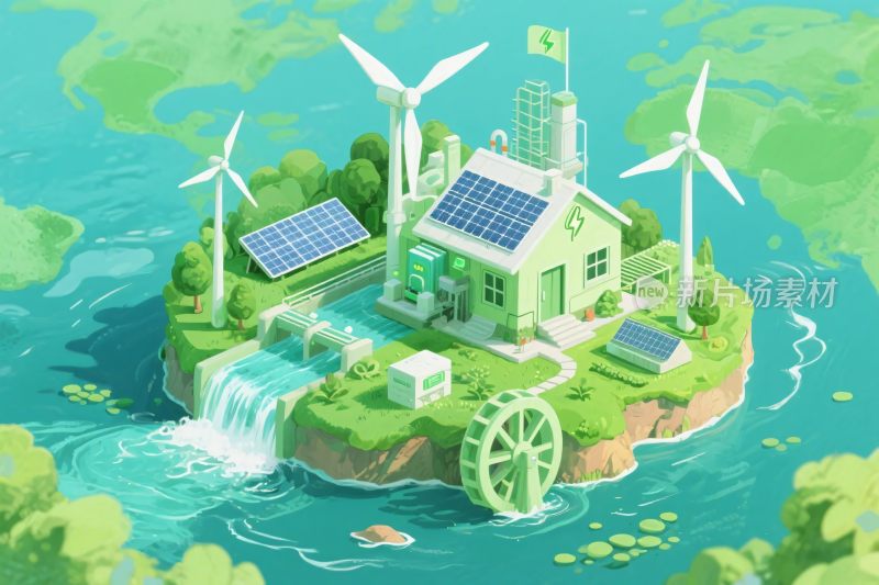 环保能源插画
