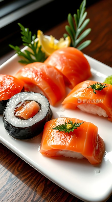 新鲜三文鱼寿司大集合