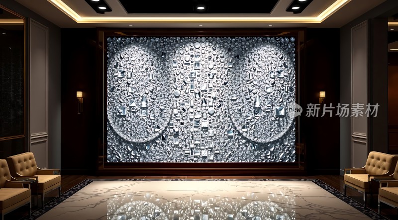 奢华大厅璀璨屏幕舒适座椅现代设计