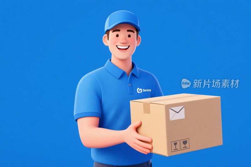 快递员配送卡通形象