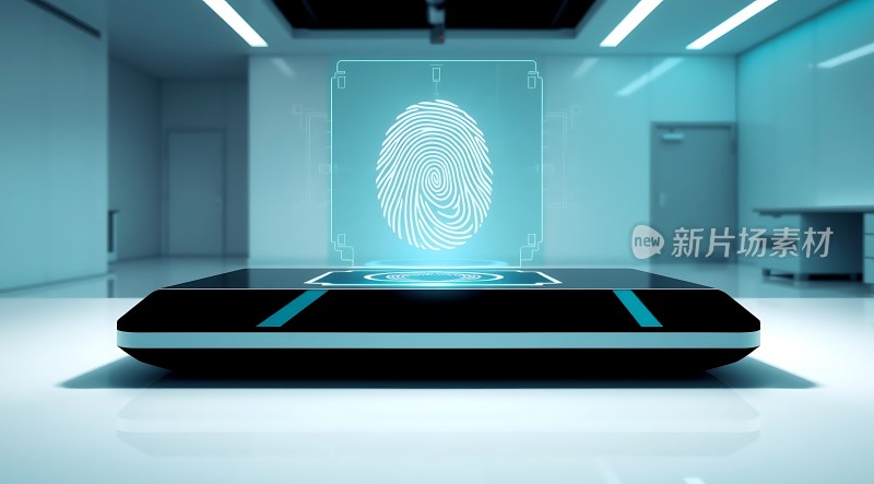 未来科技感十足指纹识别装置安全便捷生活
