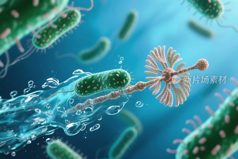 微生物免疫科学插画