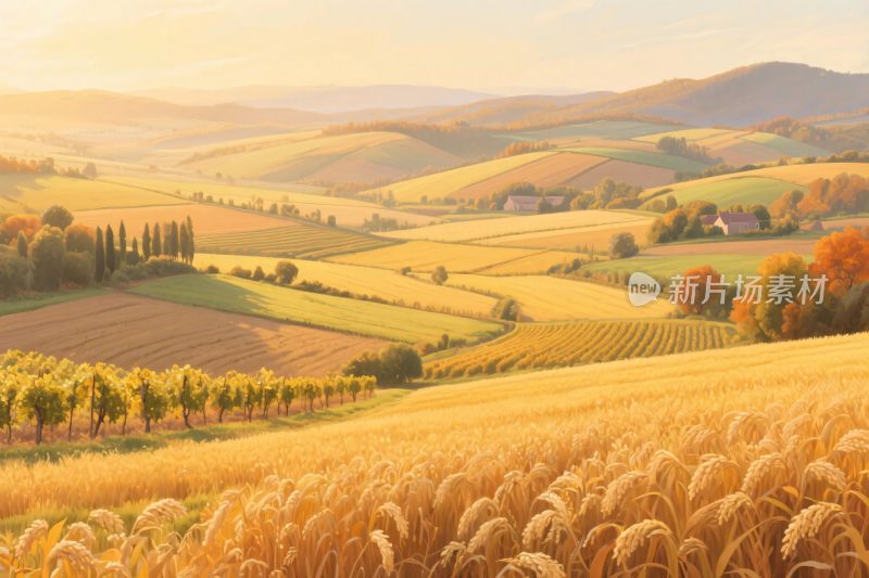 田园风光风景画