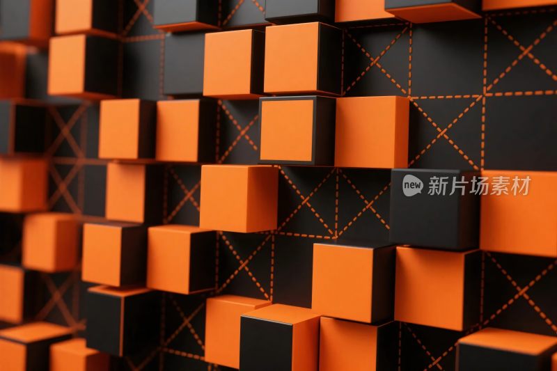 立体方块几何艺术