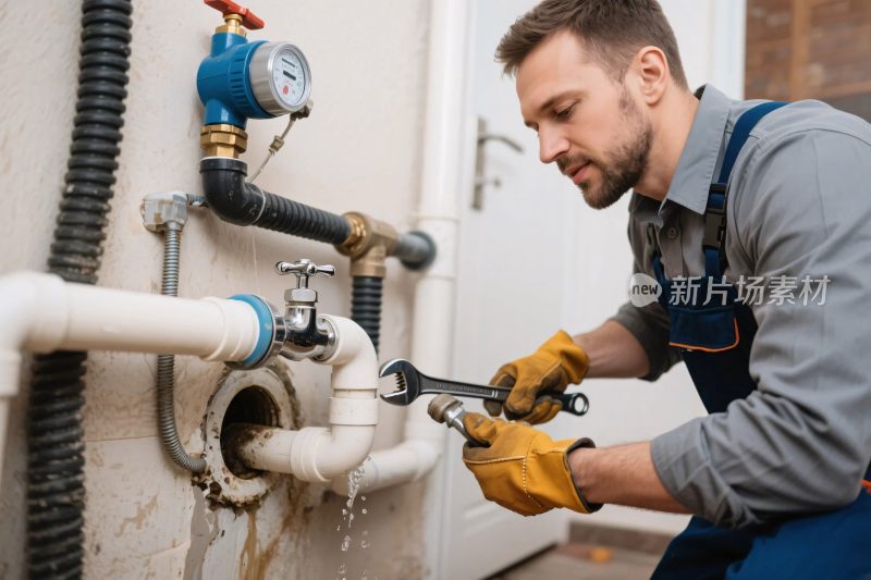 管道维修工作场景