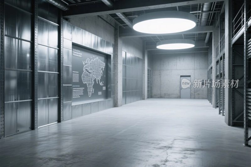 现代工业风格室内走廊