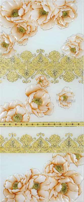 花开富贵素材屏风背景