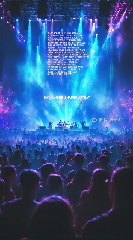 音乐盛宴舞台灯光璀璨观众热情高涨