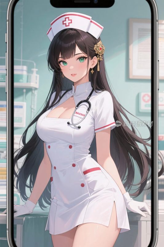 卡通护士形象插画