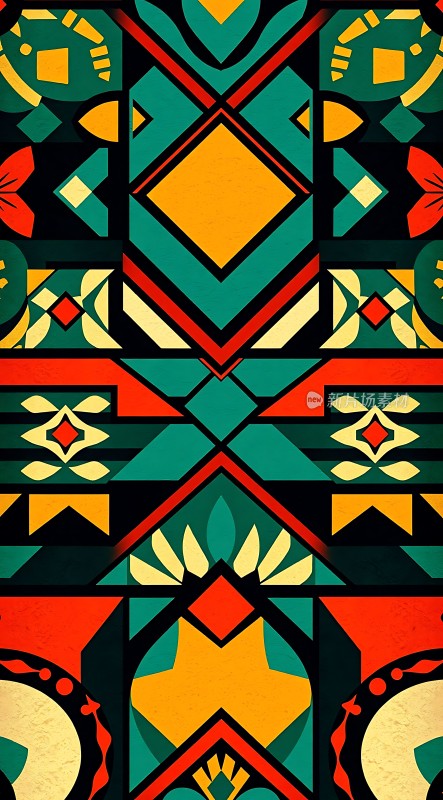 色彩斑斓的几何艺术图案