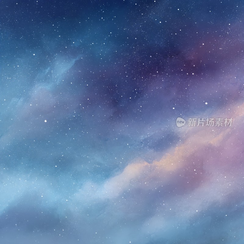 梦幻星空插画背景