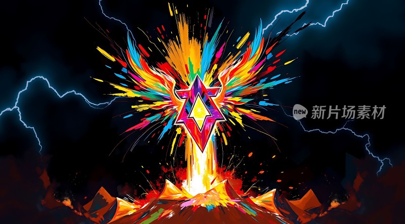 新片场素材神秘能量爆发