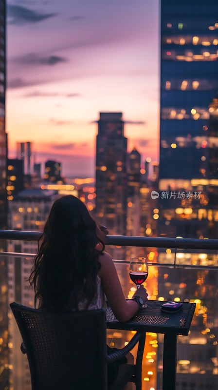 城市夜景下的浪漫时刻