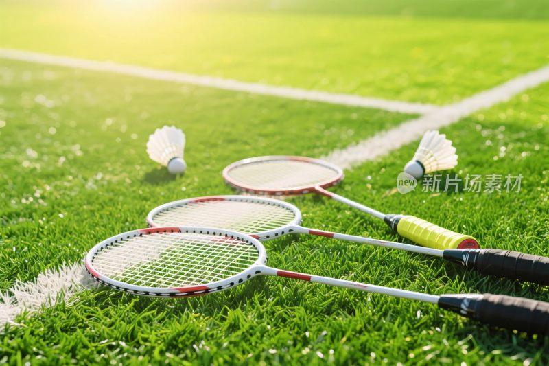 羽毛球装备草地图