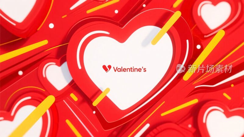 情人节爱心插画背景