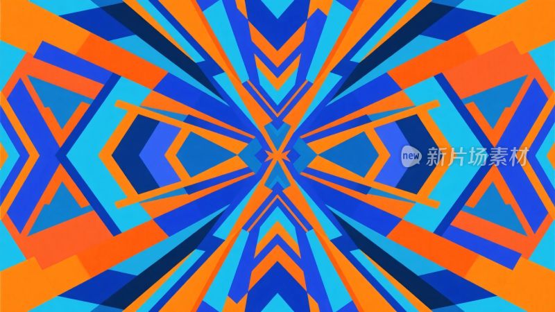 抽象几何对称插画