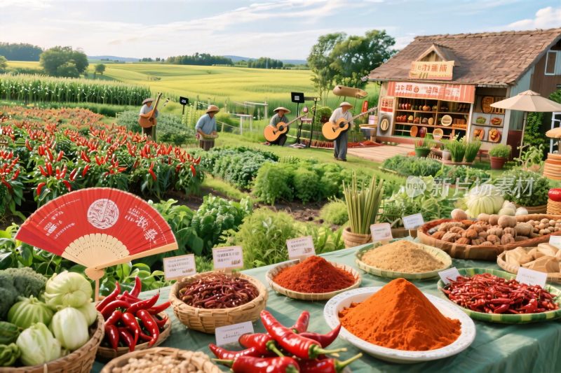 田园集市农产品展示