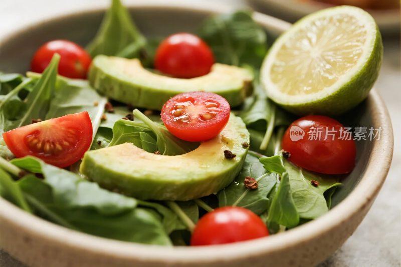 一碗蔬菜沙拉特写