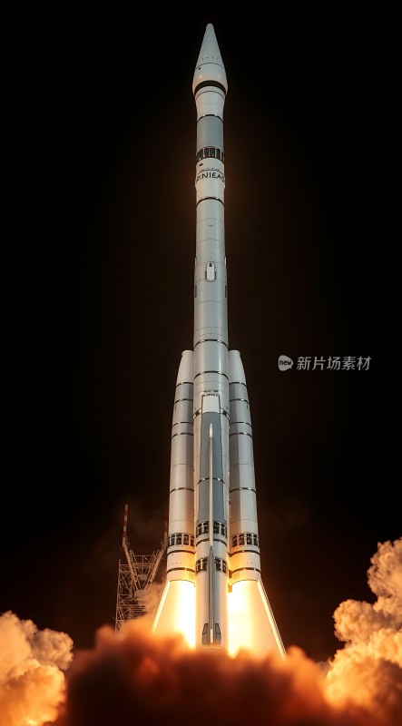 “长征五号”火箭发射升空