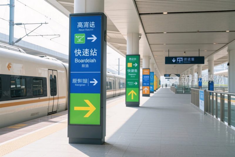 火车站指示牌场景