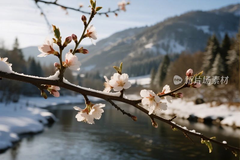 春日樱花山水景观