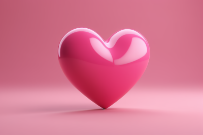 粉红色背景上粉红色爱心物体特写图片 粉红色背景上粉红色爱心物体特写图片