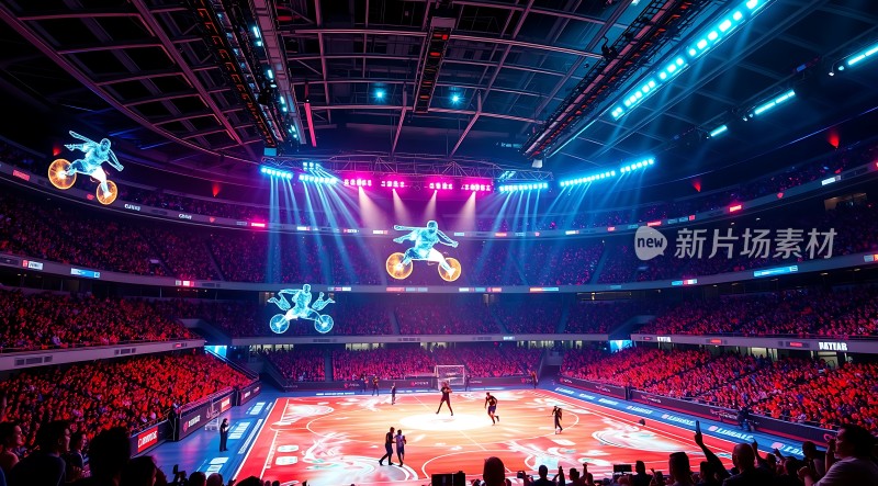 新片场素材 篮球比赛现场